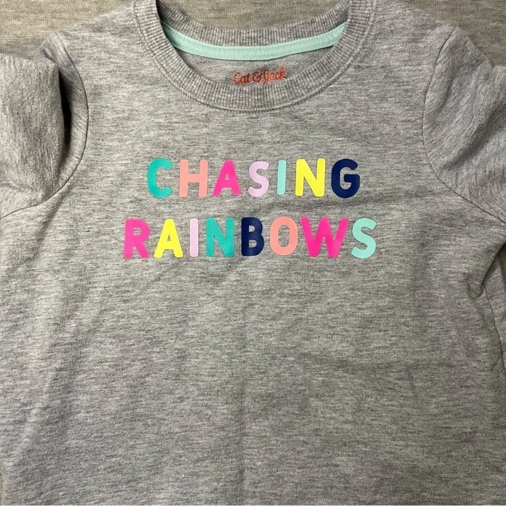 Girls lined shorts and Chasing Rainbows Cat & Jack Sweatshirt
